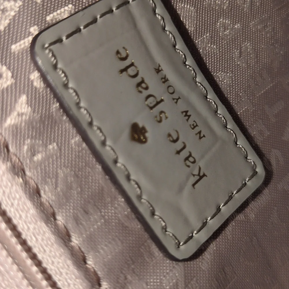 Kate Spade Doris Knightsbridge Grey Crocodile Emboss Leather Crossbody Satchel - Picture 10 of 14